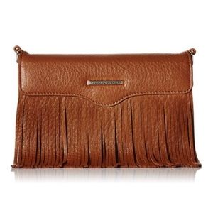 Rebecca Minkoff Brown Fringed Crossbody Wallet